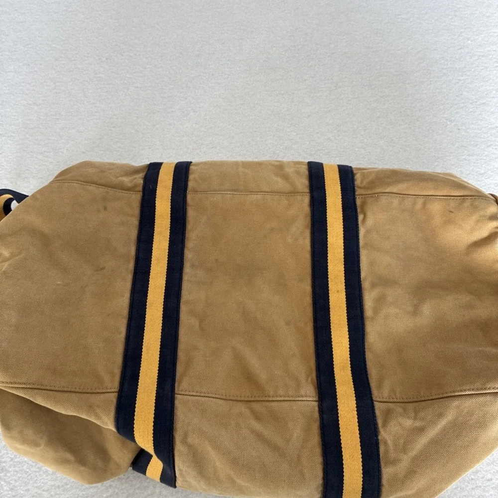 Vintage Rugby Ralph Lauren - Preppy Large Canvas Duffle Weekender Bag Khaki Tan